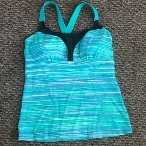 Free Country Athletic Racerback Tankini Swim Top L